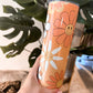 Orange Retro Flower 20 oz tumbler