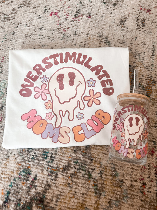 Overstimulated Mom's Club Shirt & Cup Bundle